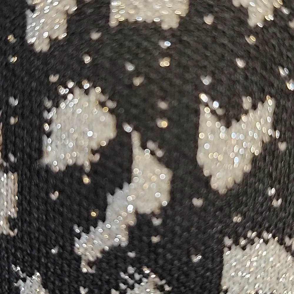 Michael Kors-Shimmery blk/gray animal print dress with bell sleeves Size XS.